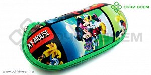 Футляр для очков Детский На молнии "Micky Mouse" Зеленый