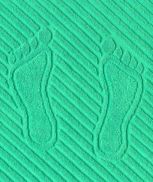 Коврик для ног, махровая ткань, хлопок 100 % (Молодая зелень)