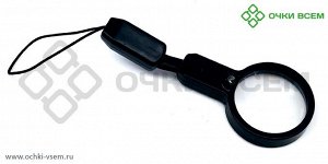 Лупа Magnifier Брелок с подсветкой d30мм 5х Черный