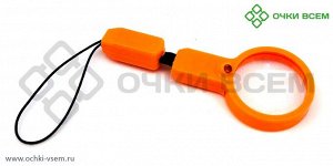 Лупа Magnifier Брелок с подсветкой d30мм 5х Оранжевый