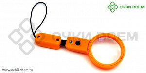 Лупа Magnifier Брелок с подсветкой d30мм 5х Оранжевый