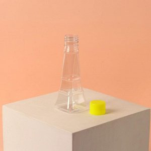 Бутылочка для хранения «Башня», 50 мл, цвет прозрачный/жёлтый