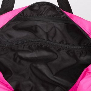 Сумка спортивная, отдел на молнии, 3 наружных кармана, длинный ремень, цвет розовый