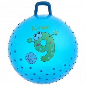 СИМА-ЛЕНД Мяч прыгун с ручкой массажный, d=65 см, 600 г, цвета МИКС
