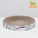 Гофрокогтеточка &quot;Пижон&quot; высокая круглая &quot;Спил березы&quot;, с пропиткой, 28 х 4 см