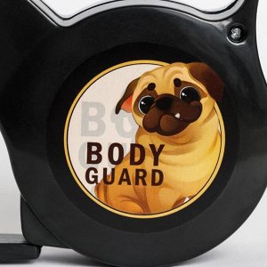 Рулетка &quot;Body guard&quot;, 3 м, вес животного до 18 кг, черная