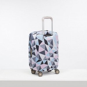 Чехол для чемодана мал 20&quot; Треугольники, 32*23*48, розовый/голубой