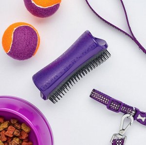 Расческа для животных (кошек и собак) Pet Teezer De-shedding & Dog Grooming Brush Purple & Grey