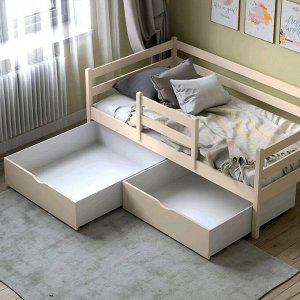 Кроватка Viki, спальное место 160х80 см, цвет бежевый, + ящики цвет бежевый