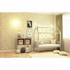 Кровать домик №11С, 80х160 см, без бортика, цвет серый