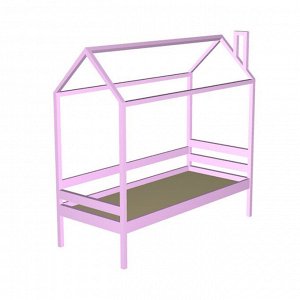 Кровать домик №1Р, 80х140 см, без бортика, цвет розовый