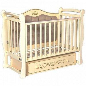 Кровать детская Bellini Tiffany мягкая спинка, универсальный маятник, цвет слоновая кость