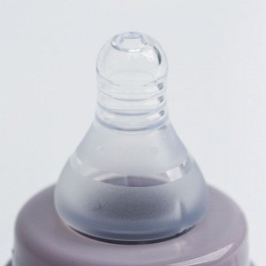 Бутылочка в силиконовом чехле, стекло, от 0 мес., 60 мл., цвет МИКС для девочки