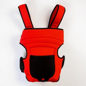 Рюкзак-кенгуру c карманом, цвет красный