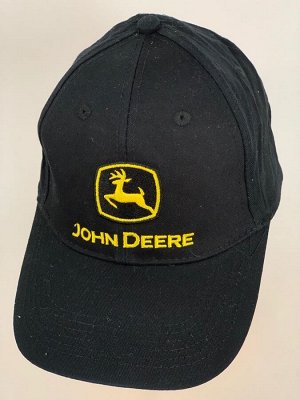 Бейсболка Черная бейсболка John Deere с ярко-желтой вышивкой  №5079