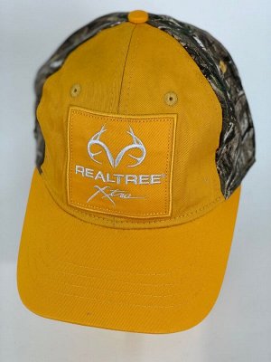 Бейсболка Бейсболка камуфляж Realtree с желтой тульей и козырьком  №5087