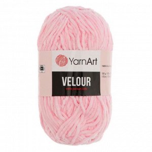 Пряжа "Velour" 100% микрополиэстер 170м/100г (854 розовый)