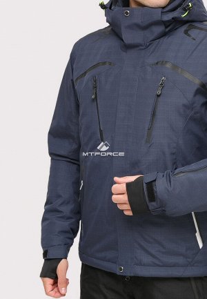 Мужская зимняя горнолыжная куртка темно-синего цвета 18109TS