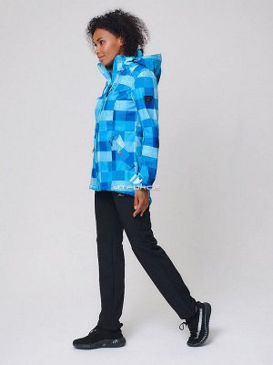 Женский осенний весенний костюм спортивный softshell синего цвета 01923S