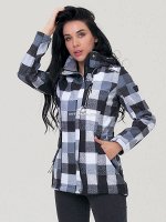 Женская осенняя весенняя парка softshell серого цвета 1923Sr