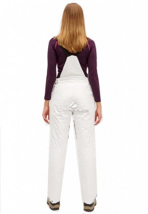 Женские зимние горнолыжные брюки белого цвета 905Bl