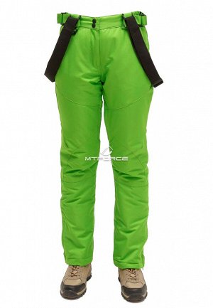 Женские зимние горнолыжные брюки салатового цвета 905Sl