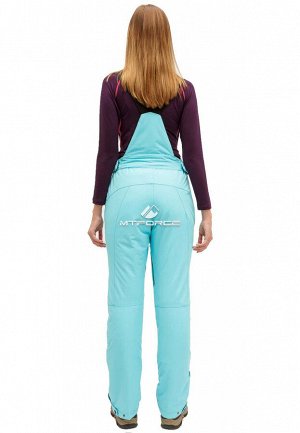 Женские зимние горнолыжные брюки голубого цвета 905Gl