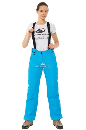 Женские зимние горнолыжные брюки синего цвета 818S