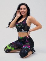 Спортивный костюм для фитнеса черного цвета 212904Ch