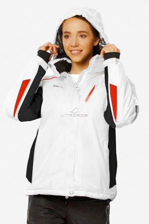Женская зимняя горнолыжная куртка белого цвета 1765Bl