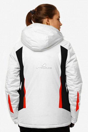 Женская зимняя горнолыжная куртка белого цвета 1765Bl