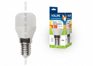 Лампа светодиодная для холодильников LED-Y27-3W/WW/E14/FR/Z . . Матовая колба. Материал корпуса пластик. Цвет свечения теплый бе