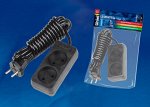 Удлинитель серии Standart S-CD2-3 BLACK , шнур 3м., 2 гнезда, б/з. Черный.