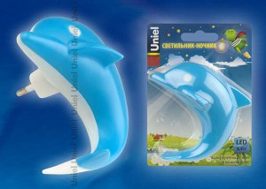 Светильник-ночник DTL-301-Дельфин/Blue/4LED/0,5W. Без выключателя. Блистер
