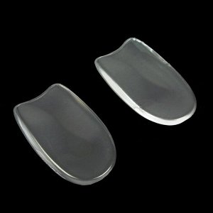 Подпяточники для обуви силиконовые, клеевая основа, 9,5 ? 5,5 см, пара, цвет прозрачный