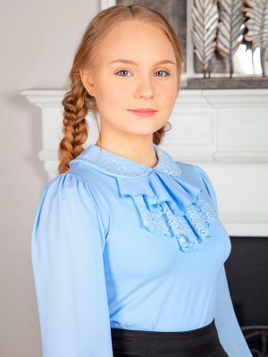 Блузка "Мишель" (134, голубой)