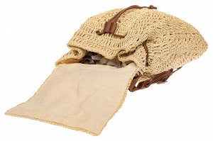 Сумка-рюкзак плетеная из джута, цвет молочно-бежевый