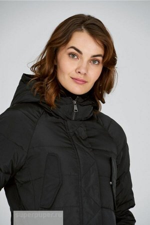 Женское текстильное пальто на натуральном пуху