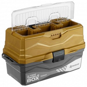 Ящик для снастей Tackle Box NISUS трёхполочный, цвет золотой