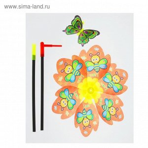Ветерок «Пчёлки» с бабочкой, цвета МИКС
