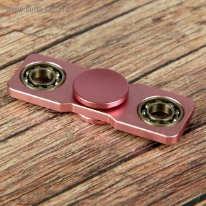 Спиннер "Конфета", розовый, с серебристыми кольцами, 6*6 см