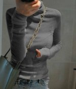 Полупрозрачный кашемировый гольф,серый