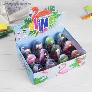 Набор «Слим с блёстками и игрушкой Фламинго своими руками», цвета МИКС