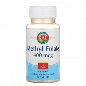 KAL, Метил фолат, 400 мкг, 90 таблеток