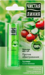 ЧЛ Бальзам д/губ 4 гр &quot;Брусника&quot; Против обветривания /24/ 65500717