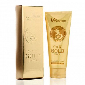 Пенка для умывания с муцином улитки и золотом 24k Gold Snail Cleansing Foam