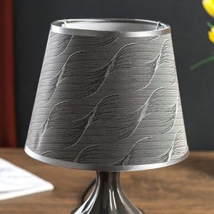 Лампа настольная керамика "Вильнюс" серая с серебром Е14 40Вт 33х20х20 см RISALUX