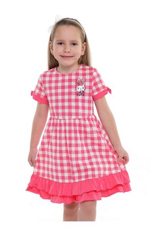 #103386 Платье молочный/розовый