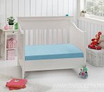 Простыня трикотажная на резинке 60*120 в дет. кроватку &quot;Голубой&quot; 60*120