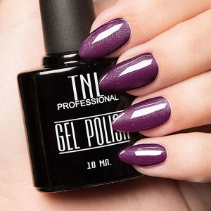 Цветной гель-лак "TNL" №008 - фиолетовый с блестками (10 мл.)